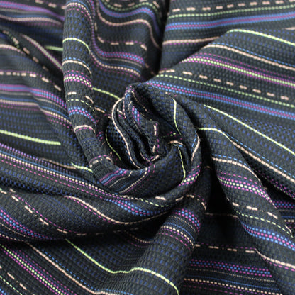 Tissu tweed à rayures - ton noir - photo 1/4 | So Tissus