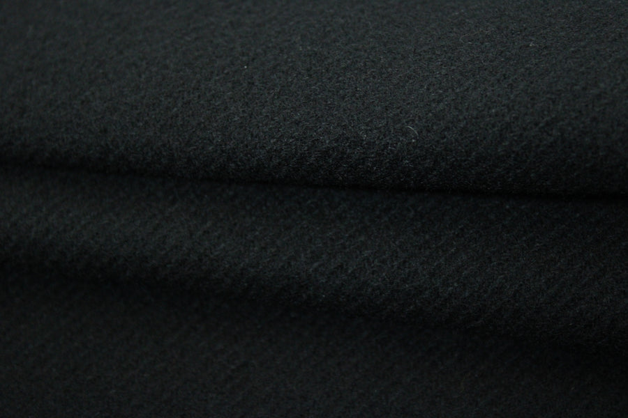 Tissu drap de laine - noir