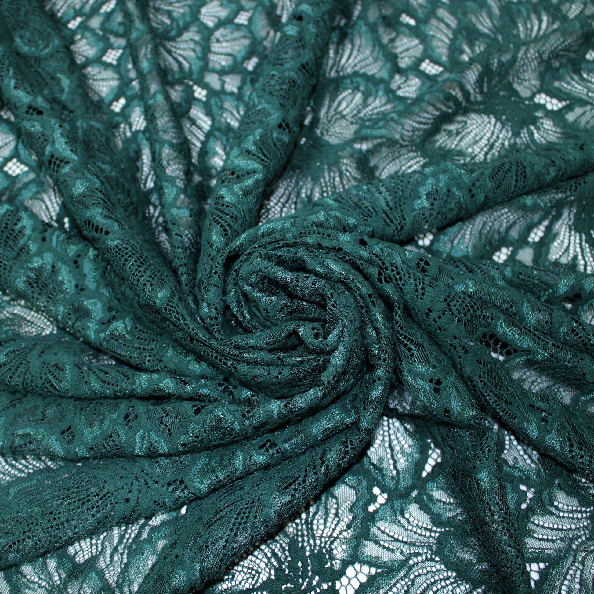 Tissu dentelle - vert sapin - photo 1/5 | So Tissus