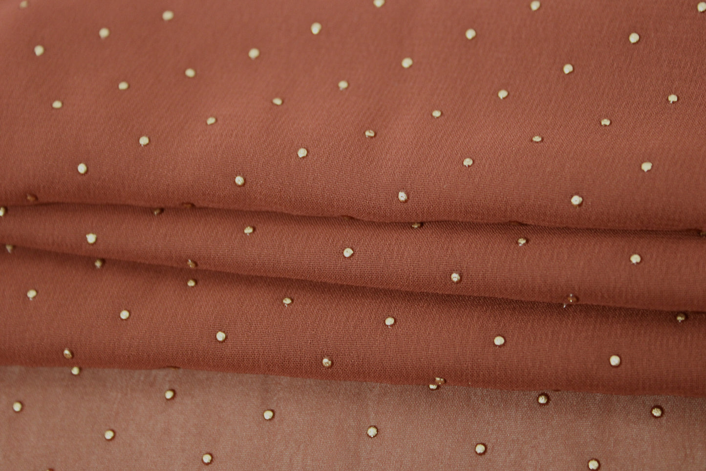 Tissu plumeti - rouille et doré - photo 3/4 | So Tissus