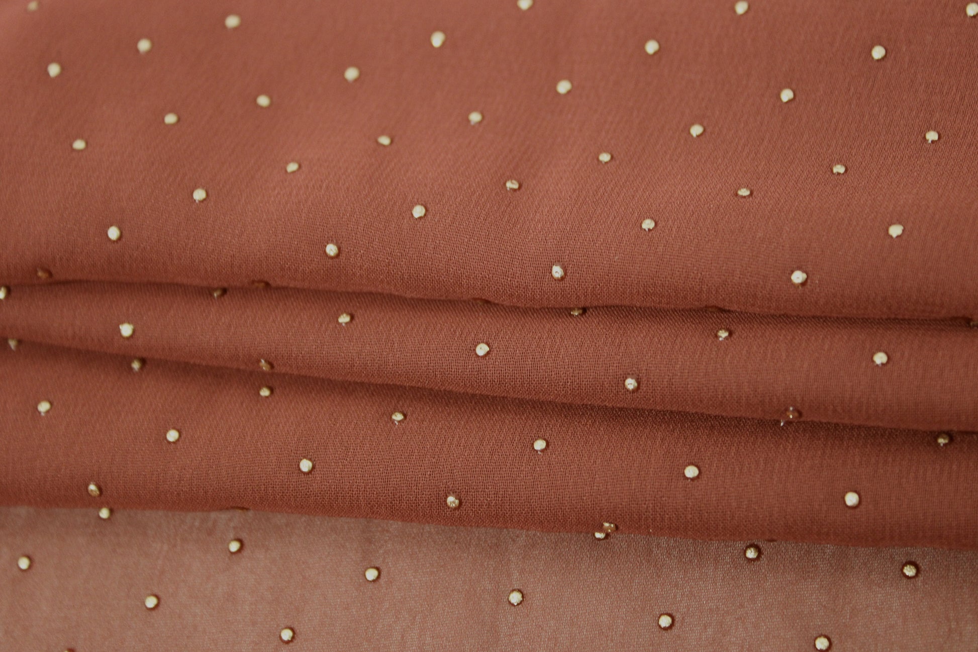 Tissu plumeti - rouille et doré - photo 3/4 | So Tissus