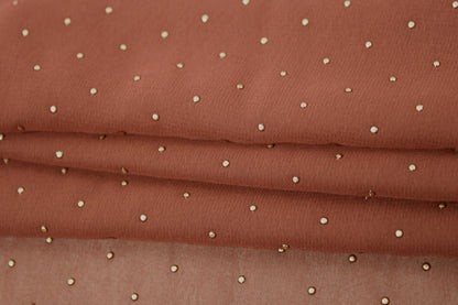 Tissu plumeti - rouille et doré - photo 3/4 | So Tissus