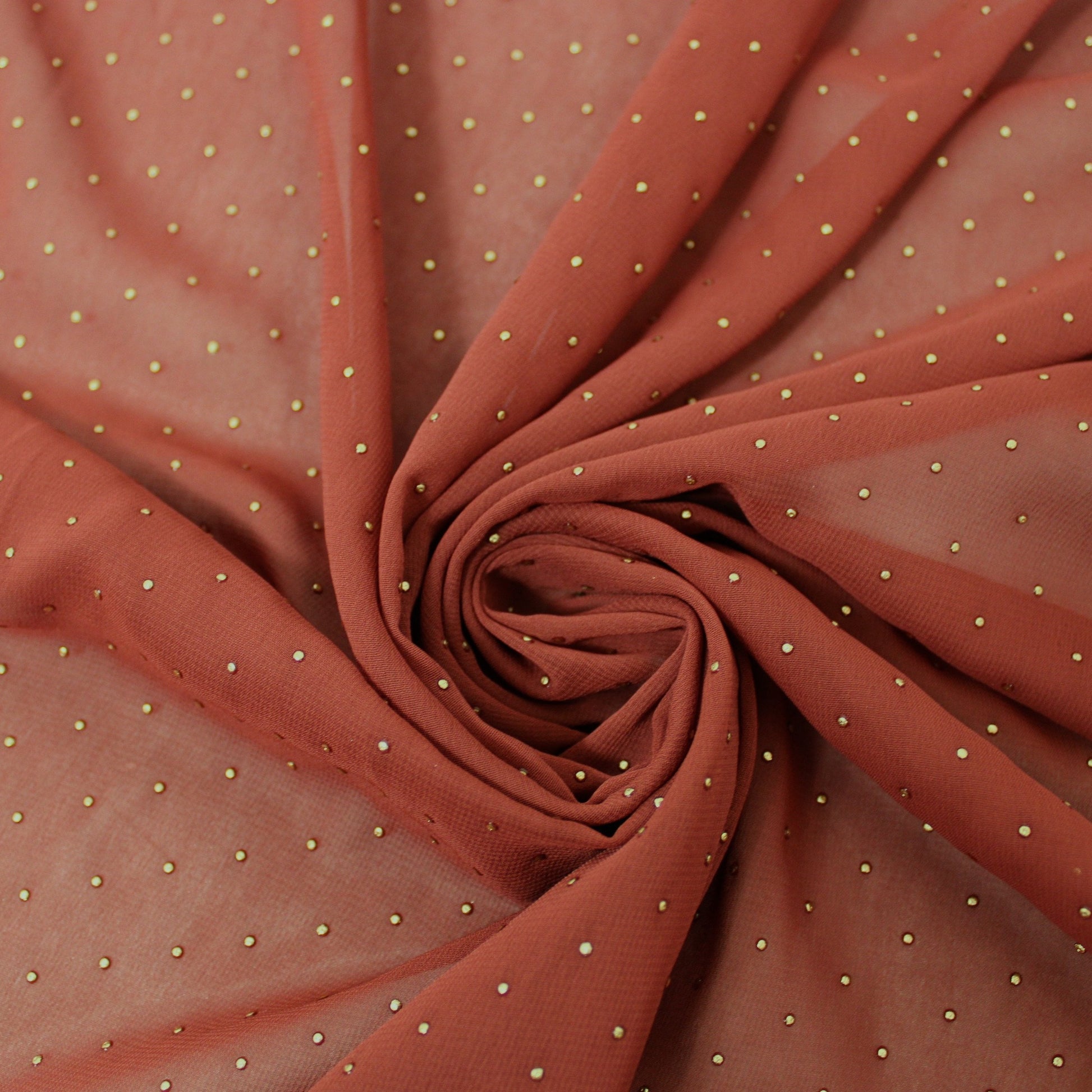 Tissu plumeti - rouille et doré - photo 1/4 | So Tissus