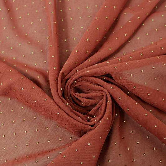 Tissu plumeti - rouille et doré - photo 1/4 | So Tissus