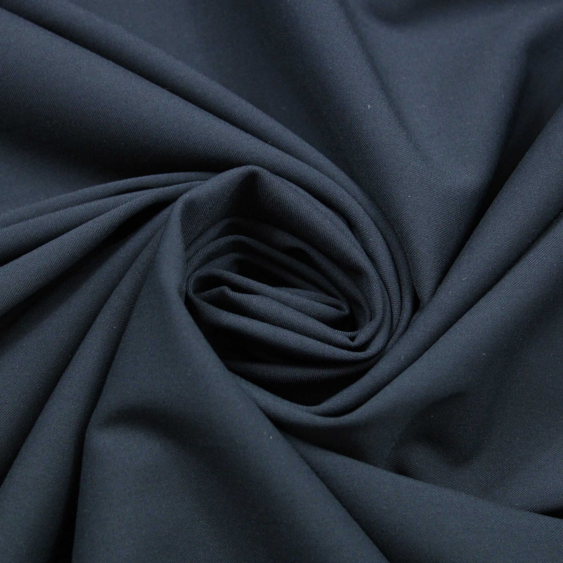 Tissu sergé de laine stretch - bleu marine - photo 1/3 | So Tissus
