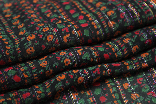 Tissu mousseline soie et viscose - imprimé fleuri - photo 2/4 | So Tissus