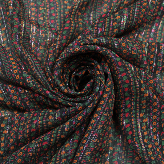 Tissu mousseline soie et viscose - imprimé fleuri - photo 1/4 | So Tissus