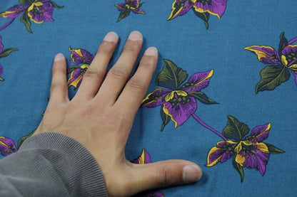 Tissu javanaise de viscose - imprimé fleuri - photo 3/4 | So Tissus
