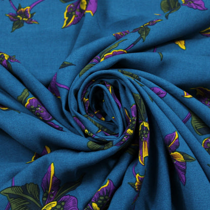Tissu javanaise de viscose - imprimé fleuri - photo 1/4 | So Tissus