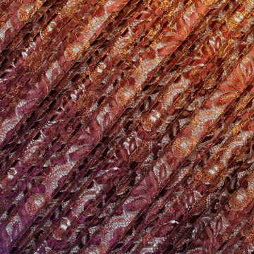 Tissu dentelle plissé - dégradé multicolore