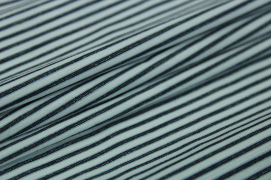 Tissu popeline coton - blanc à rayures - photo 2/3 | So Tissus