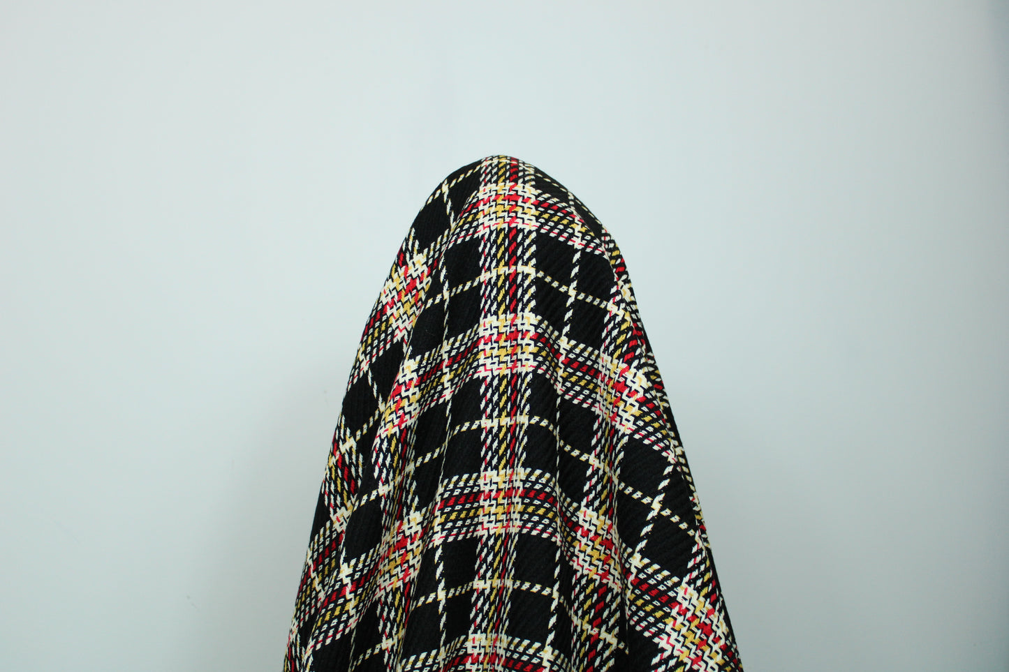 Tissu tweed coton - à carreaux noir, rouge, jaune et blanc - photo 3/4 | So Tissus