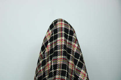 Tissu tweed coton - à carreaux noir, rouge, jaune et blanc - photo 3/4 | So Tissus