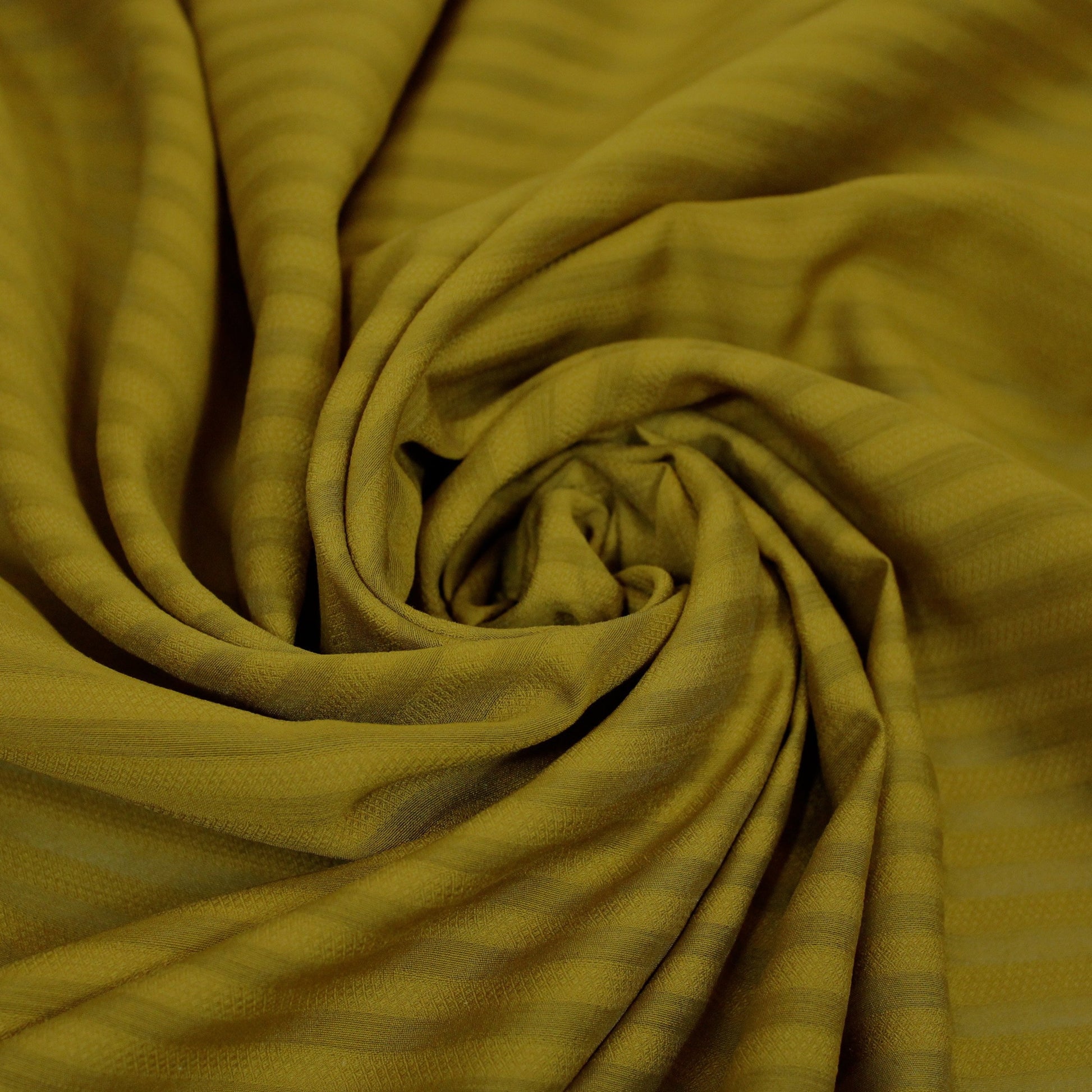 Tissu voile de viscose- à rayures - jaune ocre - photo 1/3 | So Tissus