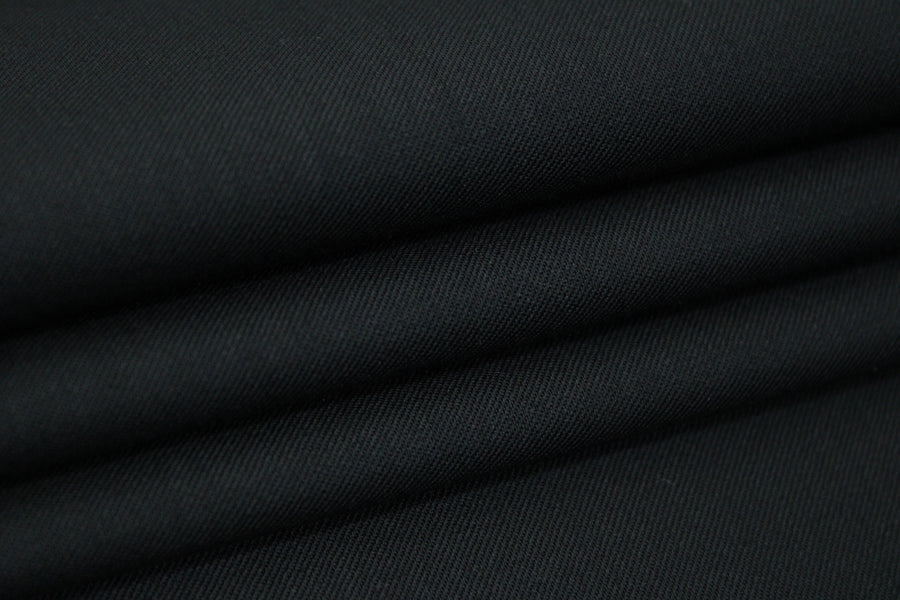 Tissu coton stretch - noir