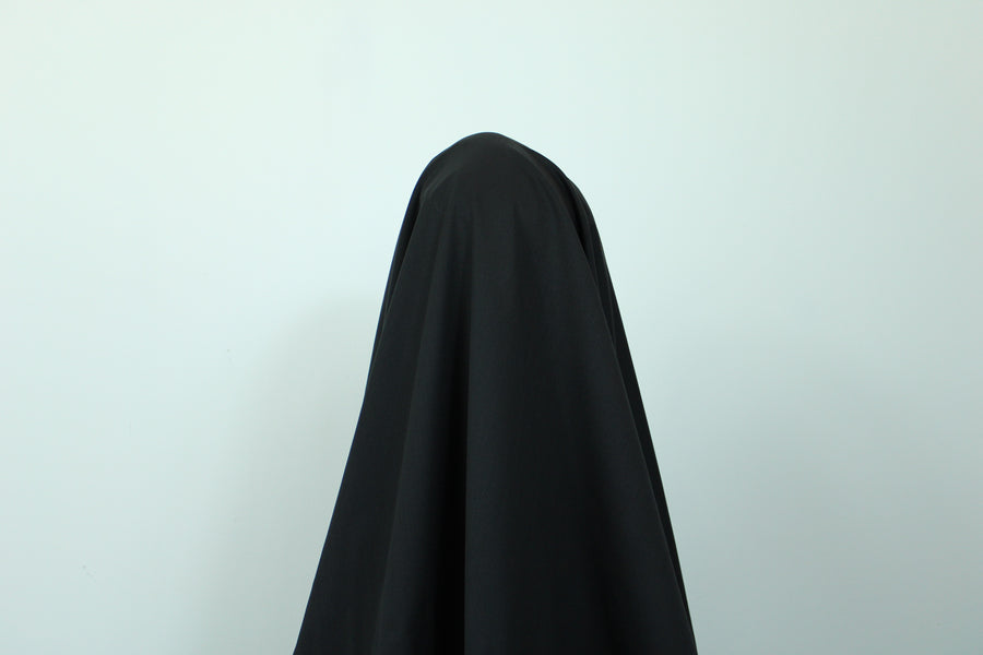 Tissu coton stretch - noir