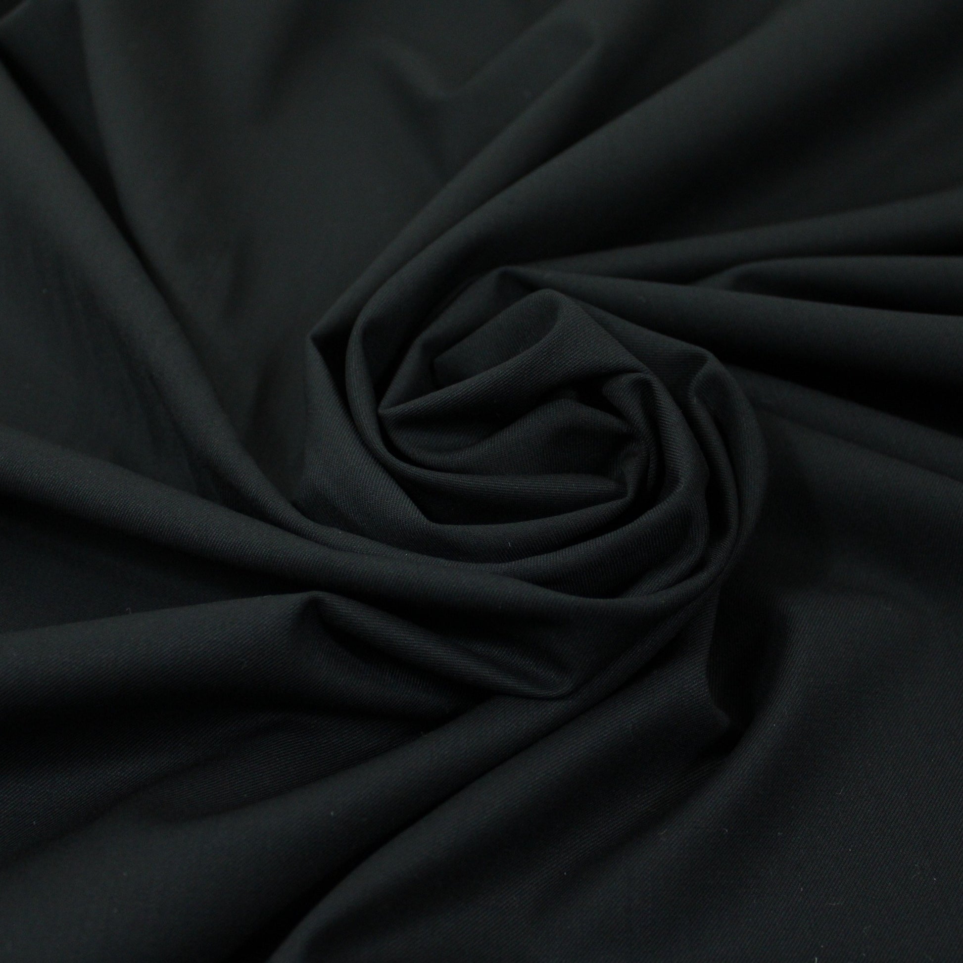 Tissu coton stretch - noir - photo 1/3 | So Tissus