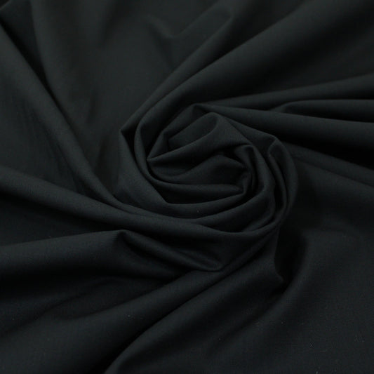 Tissu coton stretch - noir - photo 1/3 | So Tissus
