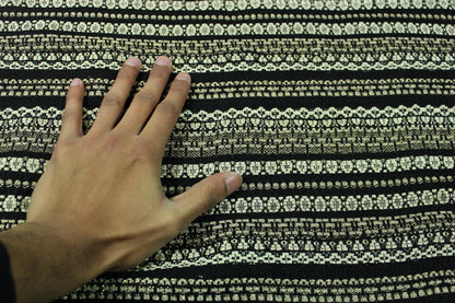Tissu tweed - noir et doré - photo 4/4 | So Tissus