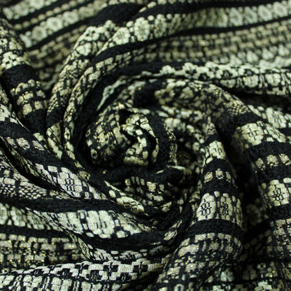Tissu tweed - noir et doré - photo 1/4 | So Tissus