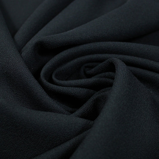 Tissu crêpe texturé - noir - photo 1/3 | So Tissus