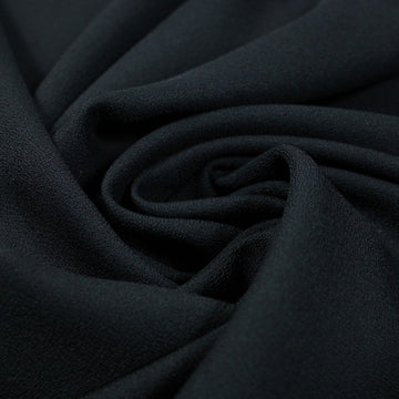 Tissu crêpe texturé - noir