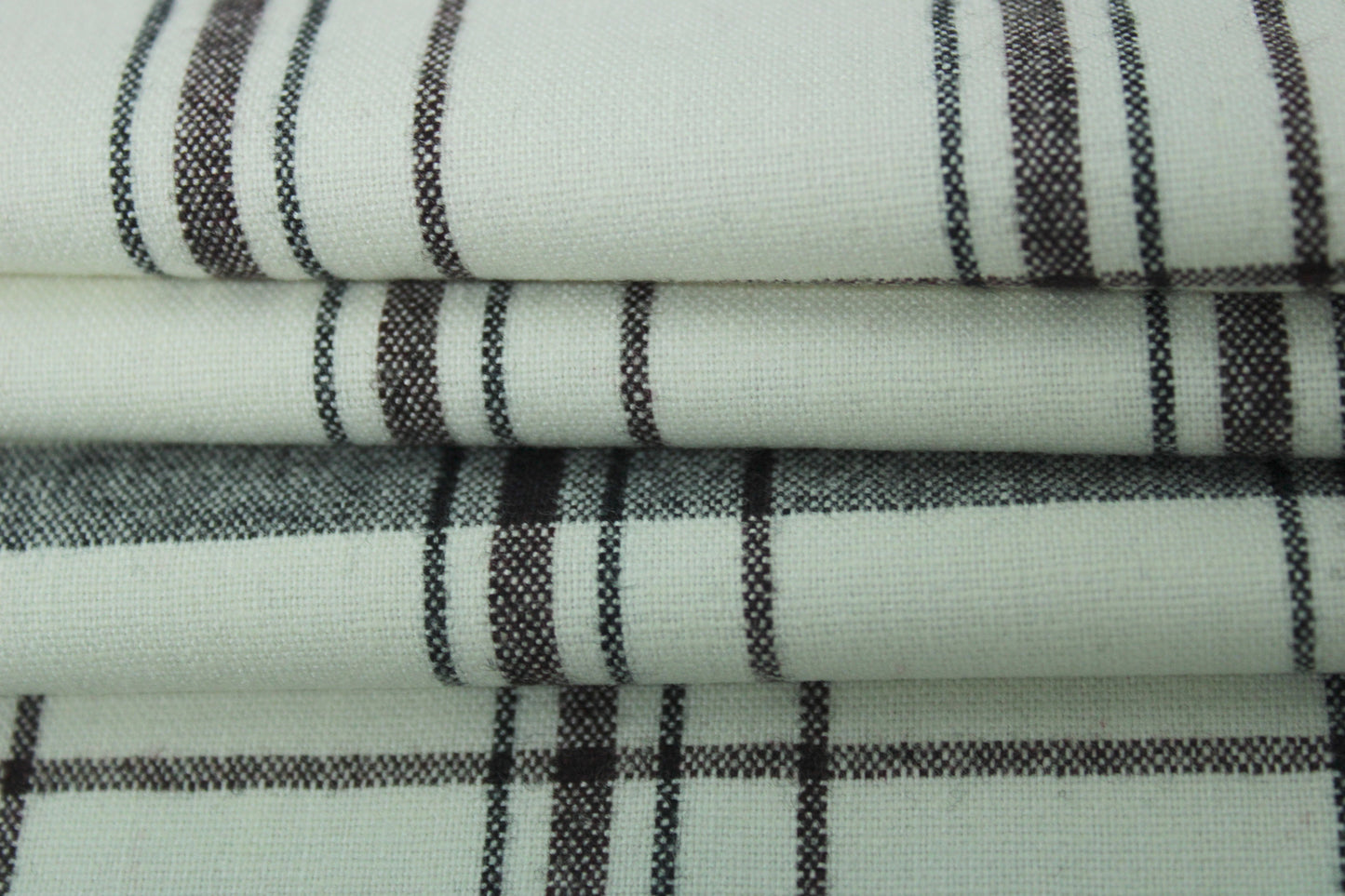 Tissu tartan de laine - blanc à carreaux - photo 2/5 | So Tissus