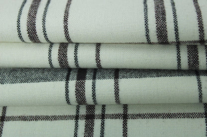 Tissu tartan de laine - blanc à carreaux - photo 2/5 | So Tissus
