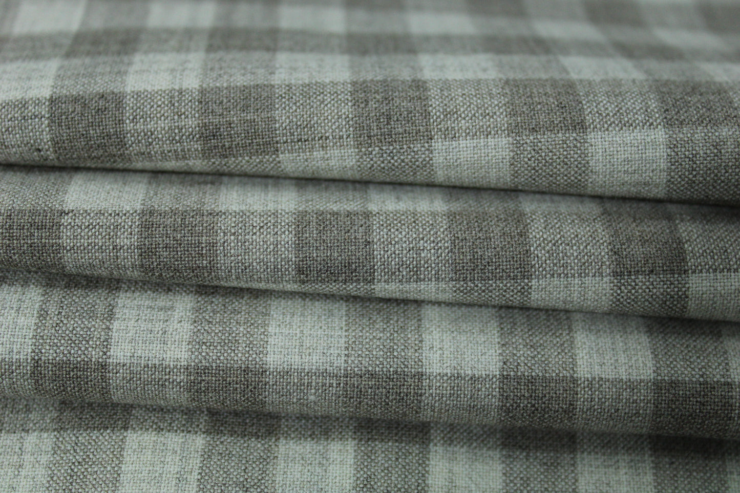 Tissu crêpe de laine stretch - à carreaux - ton gris beige - photo 2/4 | So Tissus