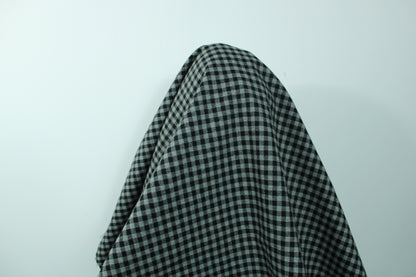 Tissu gabardine de laine - à carreaux - gris et noir - photo 3/4 | So Tissus