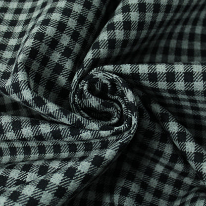 Tissu gabardine de laine - à carreaux - gris et noir - photo 1/4 | So Tissus