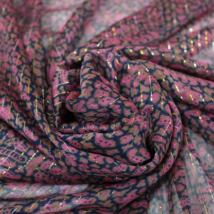 Tissu mousseline viscose - imprimé tacheté - ton mauve - photo 1/5 | So Tissus