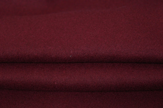 Tissu drap de laine - lie de vin - photo 2/3 | So Tissus
