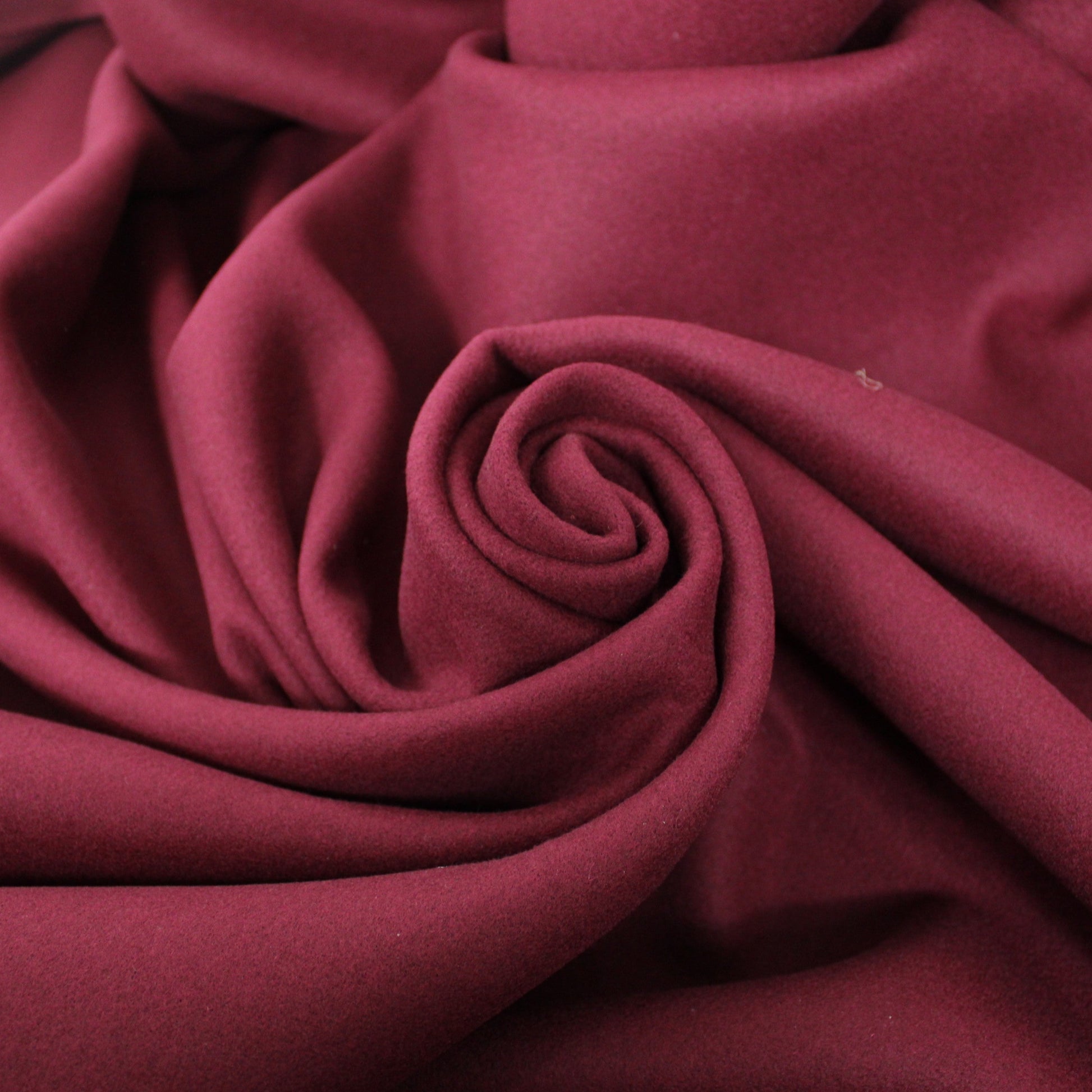 Tissu drap de laine - lie de vin - photo 1/3 | So Tissus