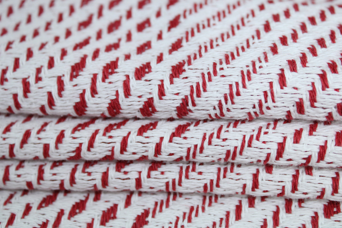 Tissu tweed coton - rouge et blanc - photo 2/5 | So Tissus
