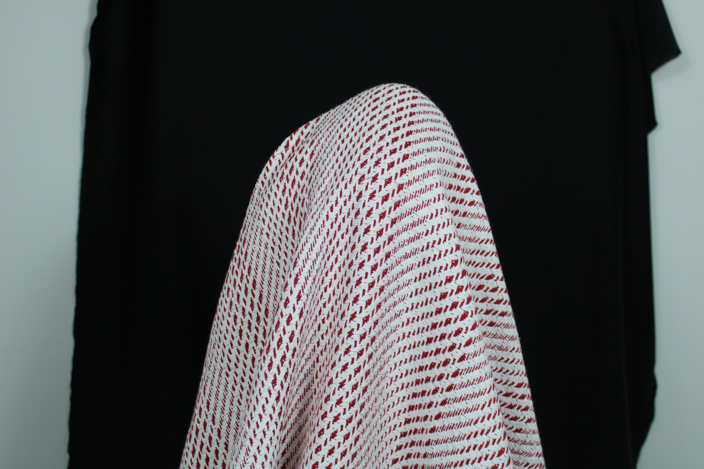 Tissu tweed coton - rouge et blanc - photo 3/5 | So Tissus