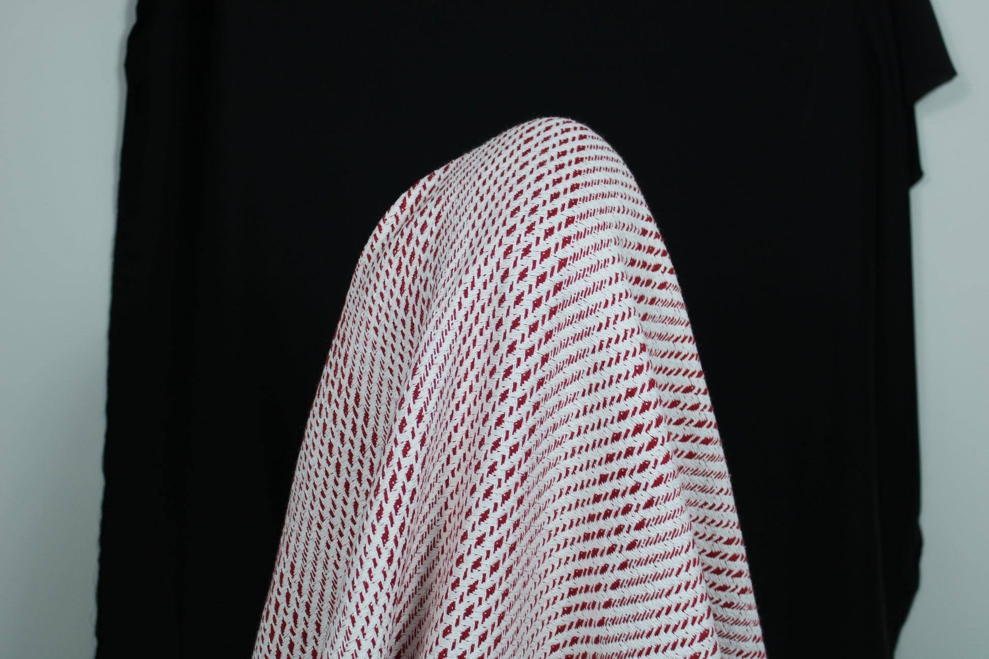 Tissu tweed coton - rouge et blanc - photo 3/5 | So Tissus