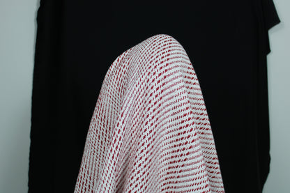Tissu tweed coton - rouge et blanc - photo 3/5 | So Tissus