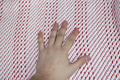 Tissu tweed coton - rouge et blanc - photo 5/5 | So Tissus