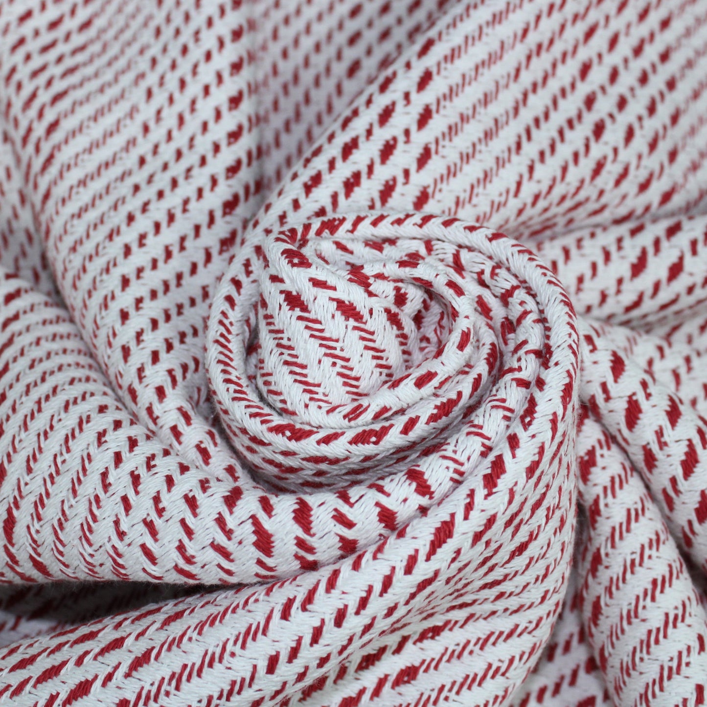Tissu tweed coton - rouge et blanc - photo 1/5 | So Tissus