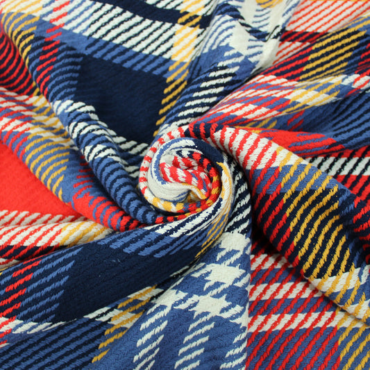 Tissu tweed coton - à carreaux - multicolore - photo 1/5 | So Tissus