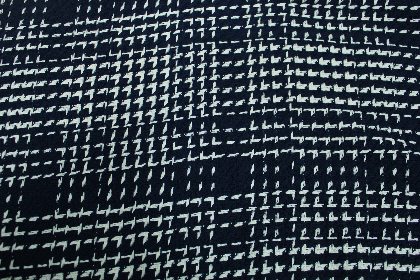 Tissu tweed coton - à carreaux - bleu marine - photo 4/5 | So Tissus