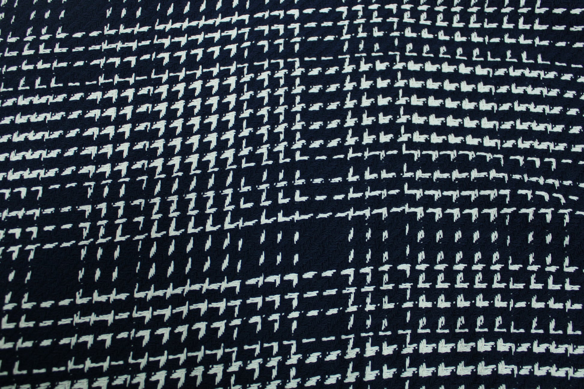 Tissu tweed coton - à carreaux - bleu marine - photo 4/5 | So Tissus