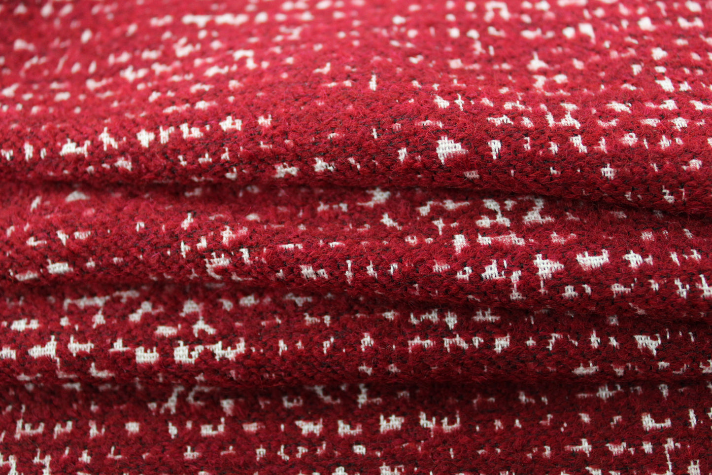 Tissu tweed - ton lie de vin - photo 2/4 | So Tissus