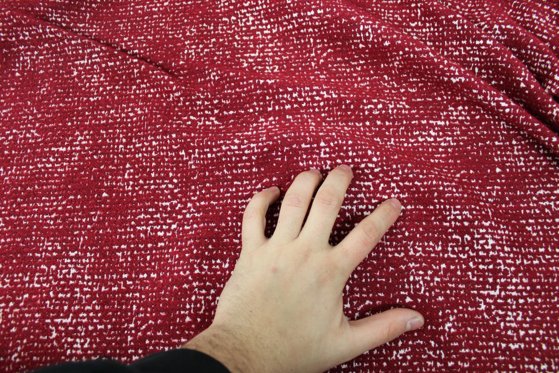 Tissu tweed - ton lie de vin - photo 4/4 | So Tissus