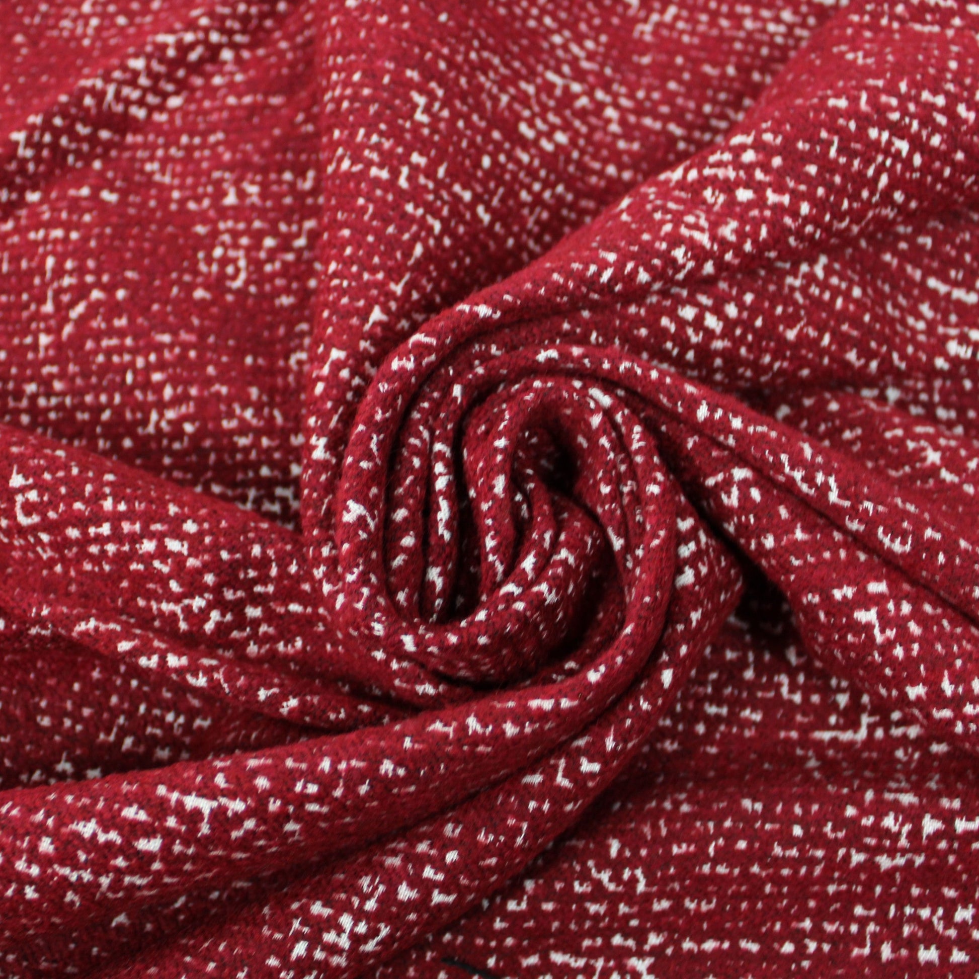 Tissu tweed - ton lie de vin - photo 1/4 | So Tissus