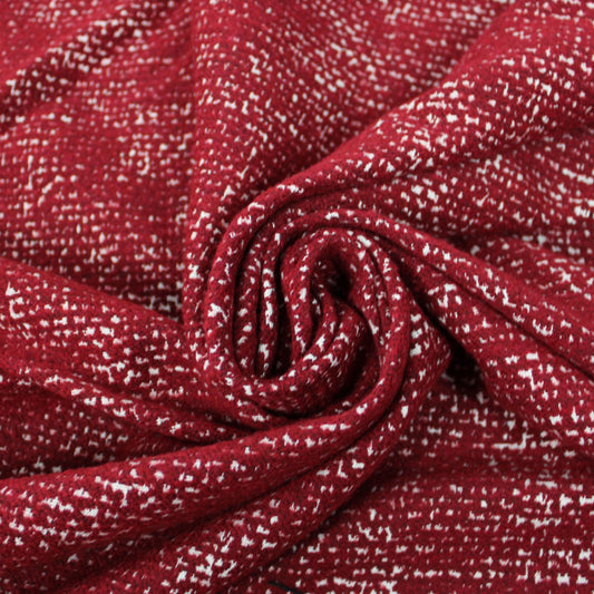 Tissu tweed - ton lie de vin - photo 1/4 | So Tissus