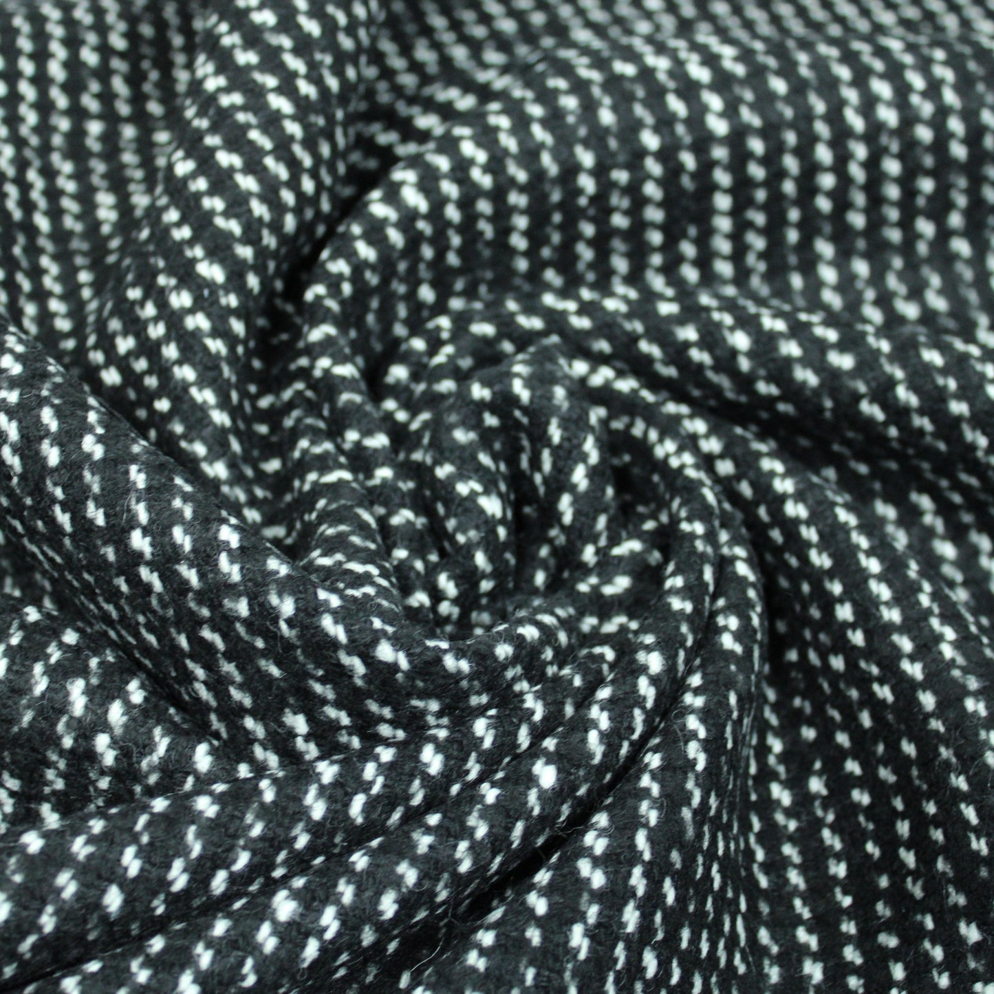 Tissu tweed de laine - noir et blanc - photo 1/3 | So Tissus