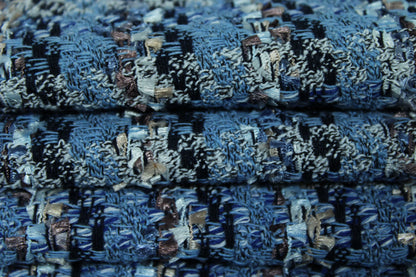 Tissu tweed - à carreaux - ton bleu ciel - photo 2/4 | So Tissus