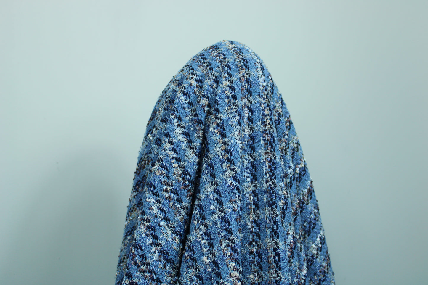 Tissu tweed - à carreaux - ton bleu ciel - photo 3/4 | So Tissus